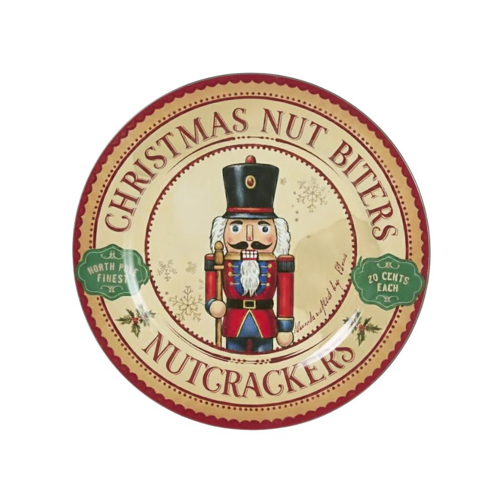 SOTTOPIATTO POLY -SCHIACCIANOCI- DM.33 CM ROSSO/BEIGE/VERDE