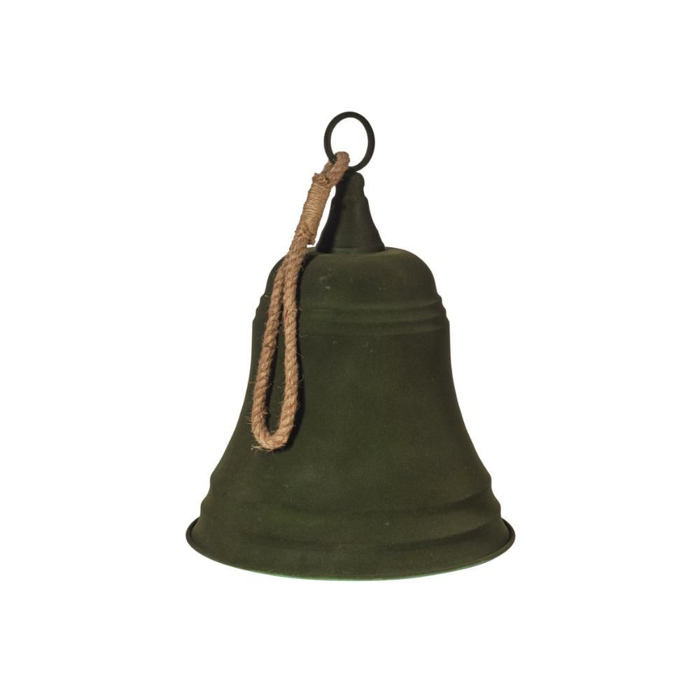 CAMPANA VELLUTO D/APPENDERE D.41,5 CM H.52 CM VERDE