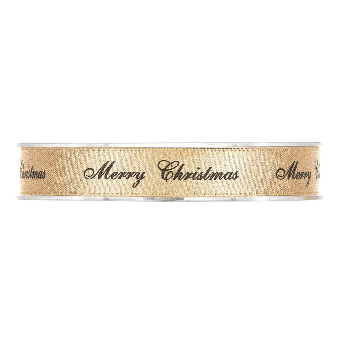 NASTRO RASO/LUREX 15MM 25MT -AUGURI- ORO/NERO