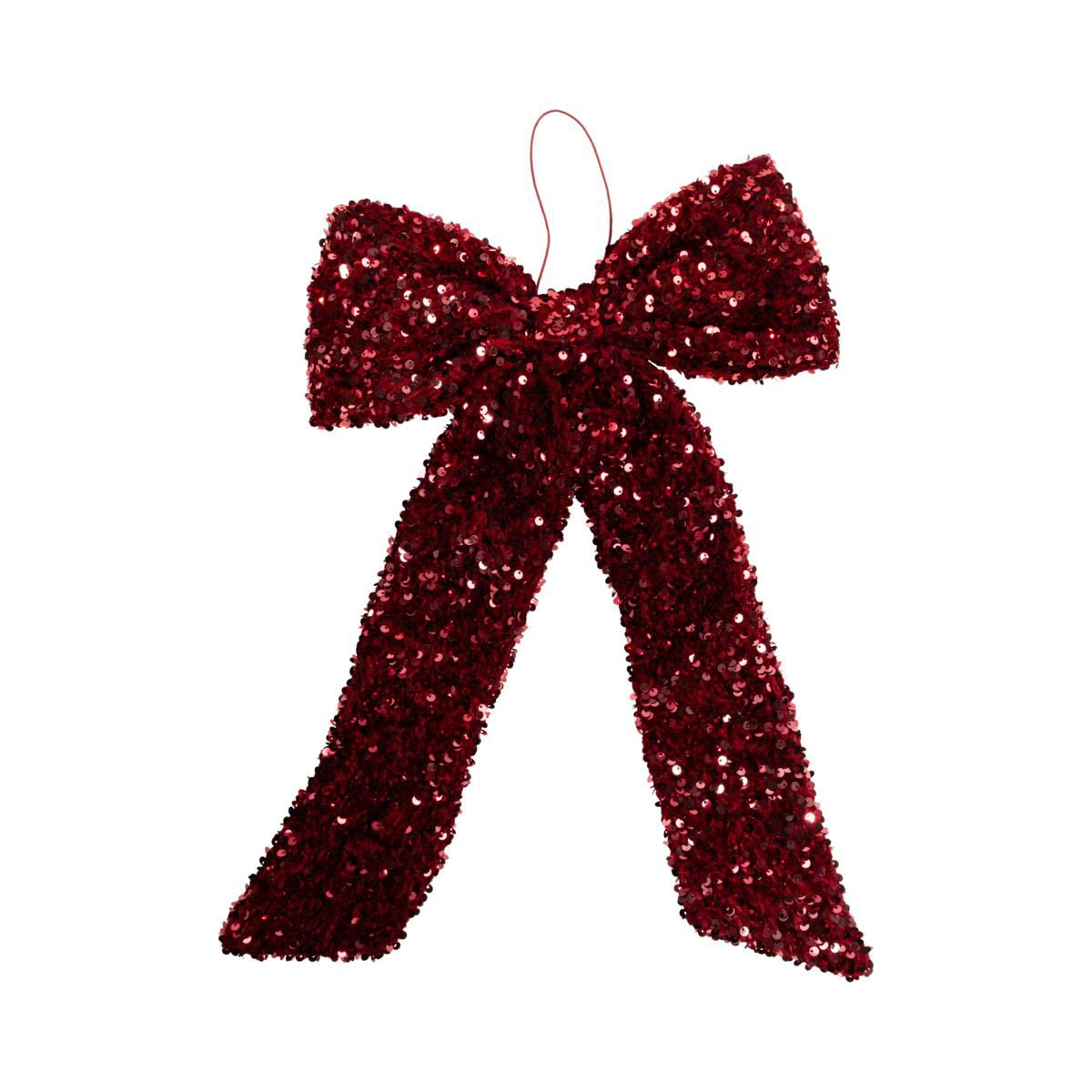 FIOCCO C/PAILLETTES 30X40 CM ROSSO