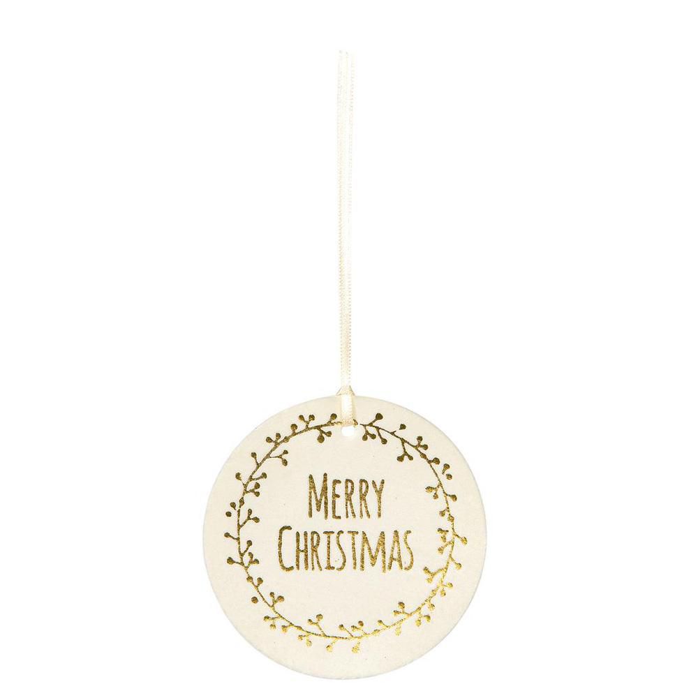 SET 6 TARGHETTE -MERRY CHRISTMAS- PANNA/ORO SET 6 TARGHETTE -MERRY CHRISTMAS- PANNA/ORO