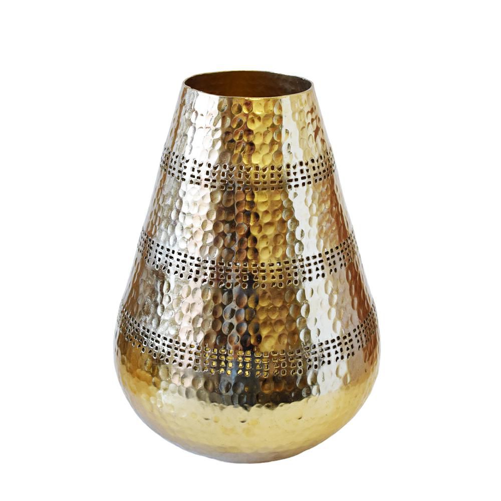 VASO LANTERNA ALLUMINIO11X22X40 CM ORO LUCIDO