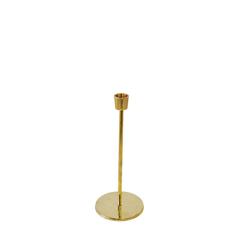 CANDELIERE ALLUMINIO D.10 CM H.24 CM ORO LUCIDO