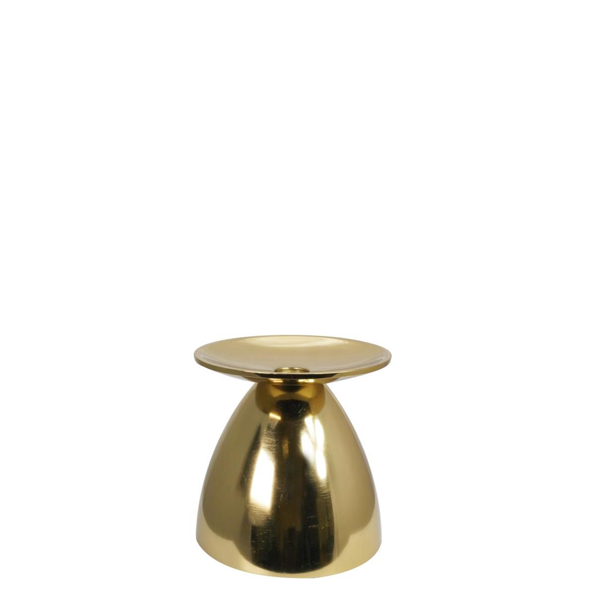 CANDELIERE ALLUMINIO D.13 CM H.12 CM -STORK- ORO LUCIDO (M)