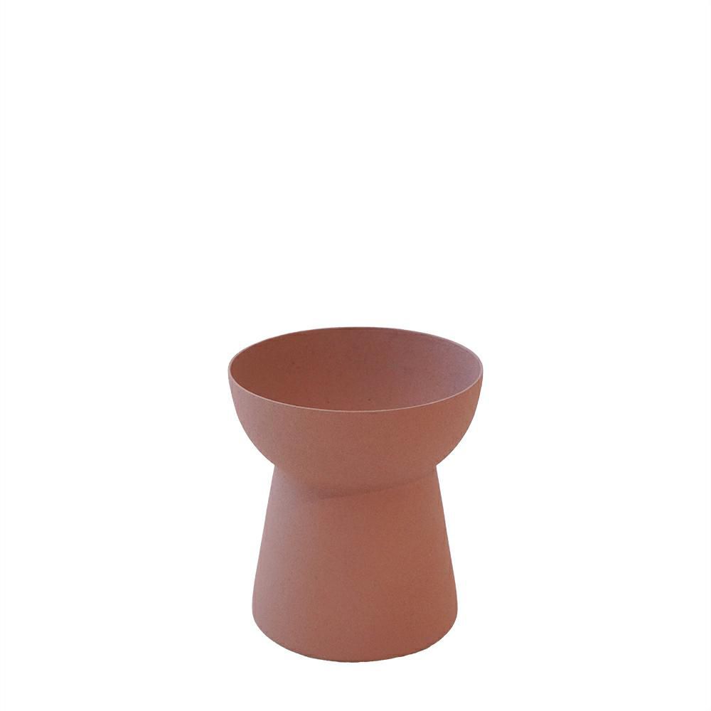 COPPETTA METALLO RIALZATA D.10,5 CM H.11 CM (M) -ECLETTICA- ROSA