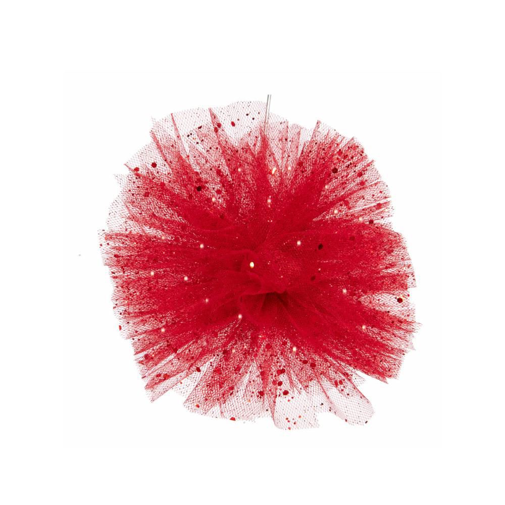 PON PON DI TULLE D.25 CM ROSSO PON PON DI TULLE D.25 CM ROSSO