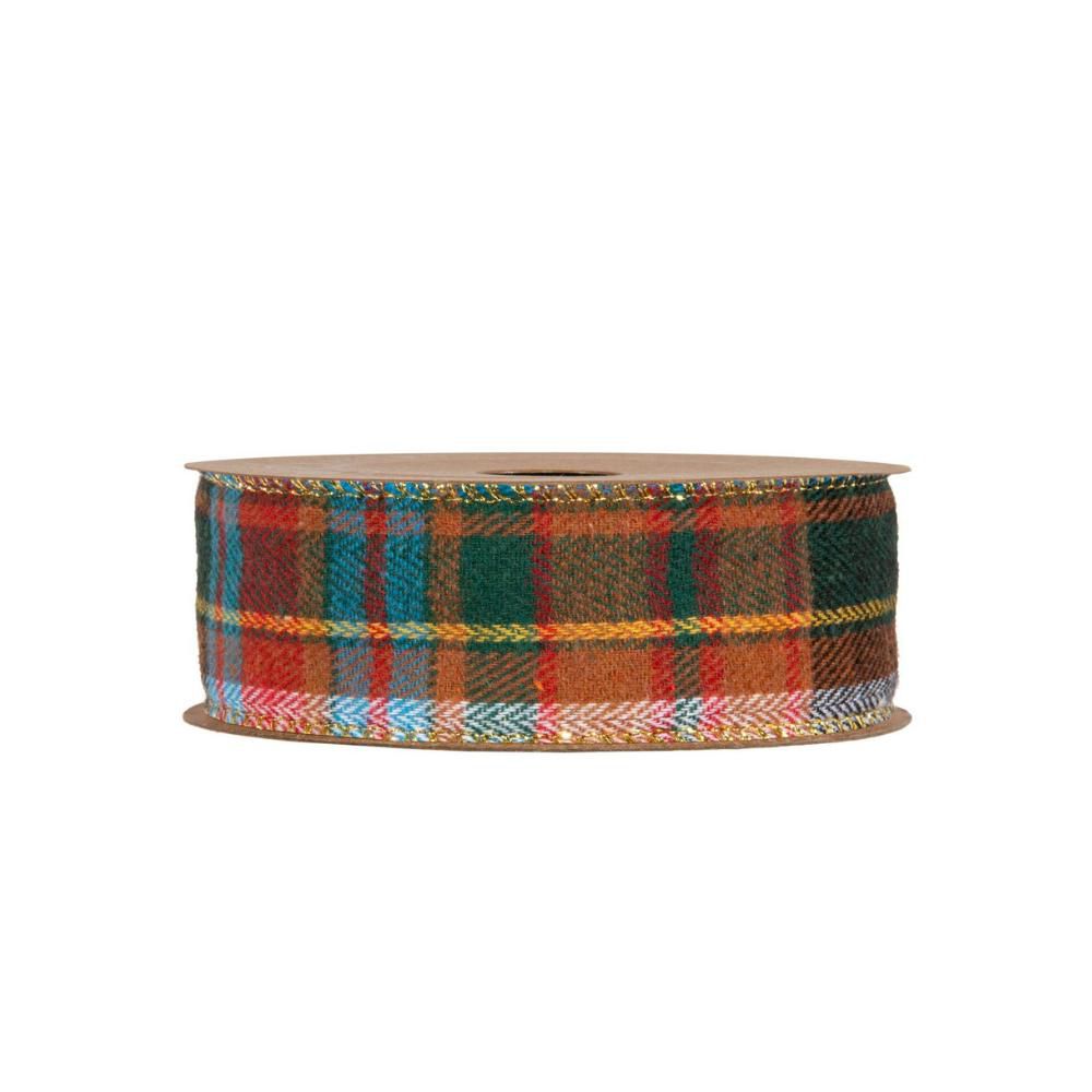 NASTRO POLIESTERE TARTAN 40MM 10MT BLU/VERDE/ROSSO