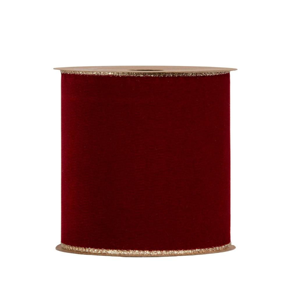 NASTRO VELLUTO C/RETRO GLITTER E B.ANIMATO 100MM 10MT ROSSO/ORO NASTRO VELLUTO C/RETRO GLITTER E B.ANIMATO 100MM 10MT ROSSO/ORO