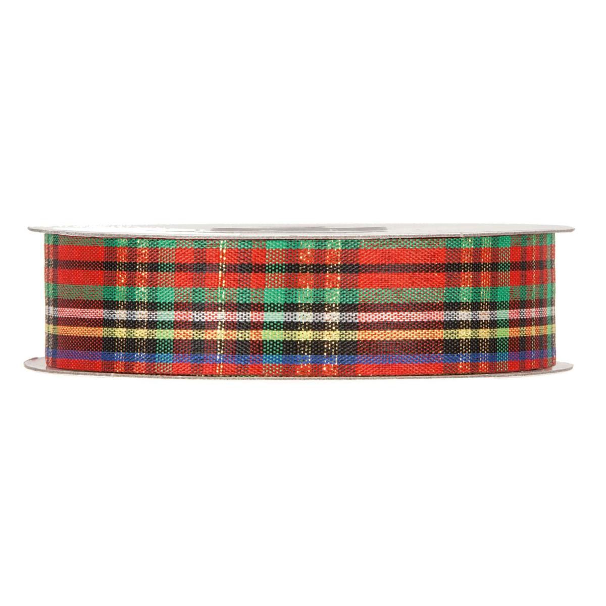 NASTRO TARTAN 40MM 45MTVERDE/ROSSO/ORO NASTRO TARTAN 40MM 45MTVERDE/ROSSO/ORO