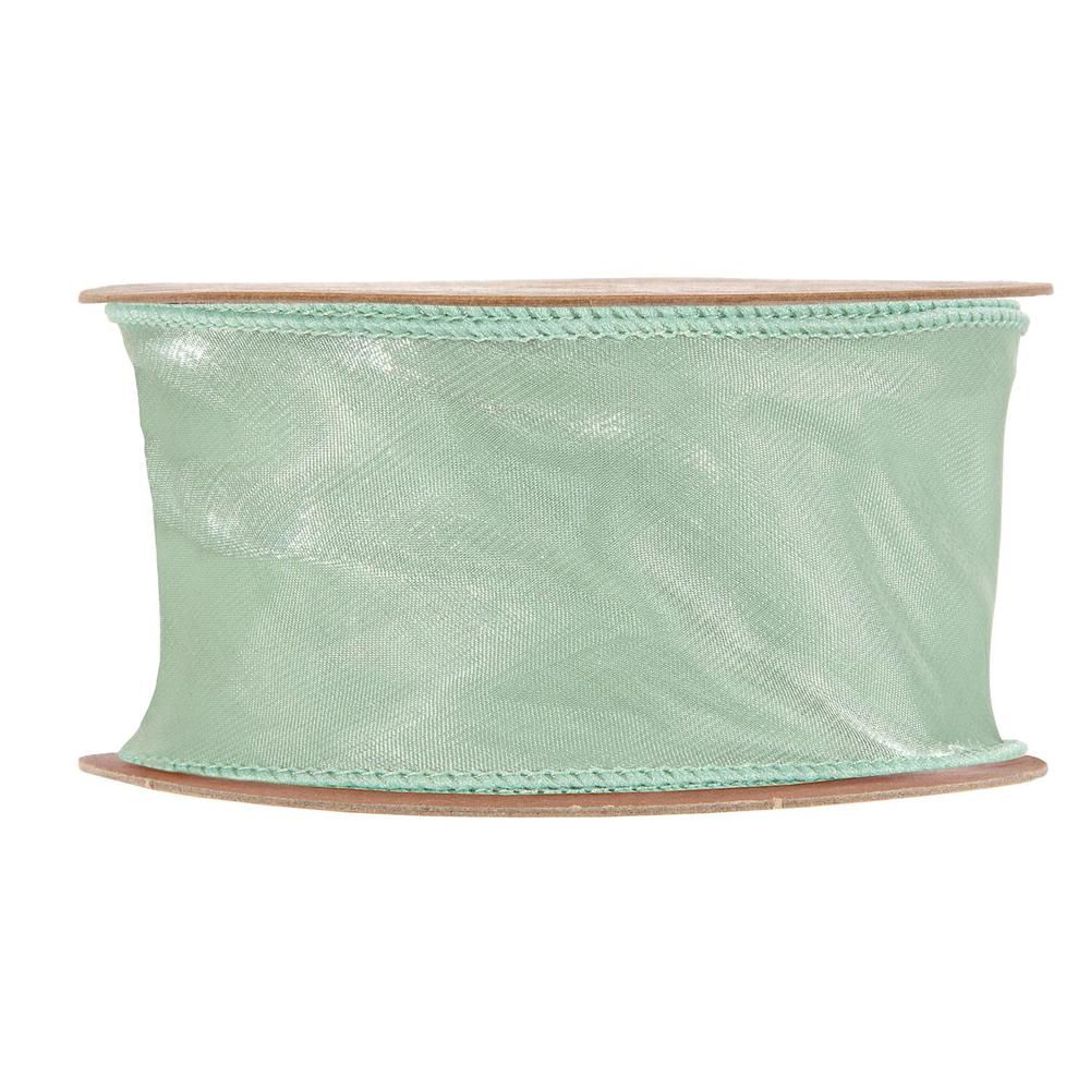 NASTRO CHIFFON C/BORDO ANIMATO 45MM 10MT -MARIO- VERDE