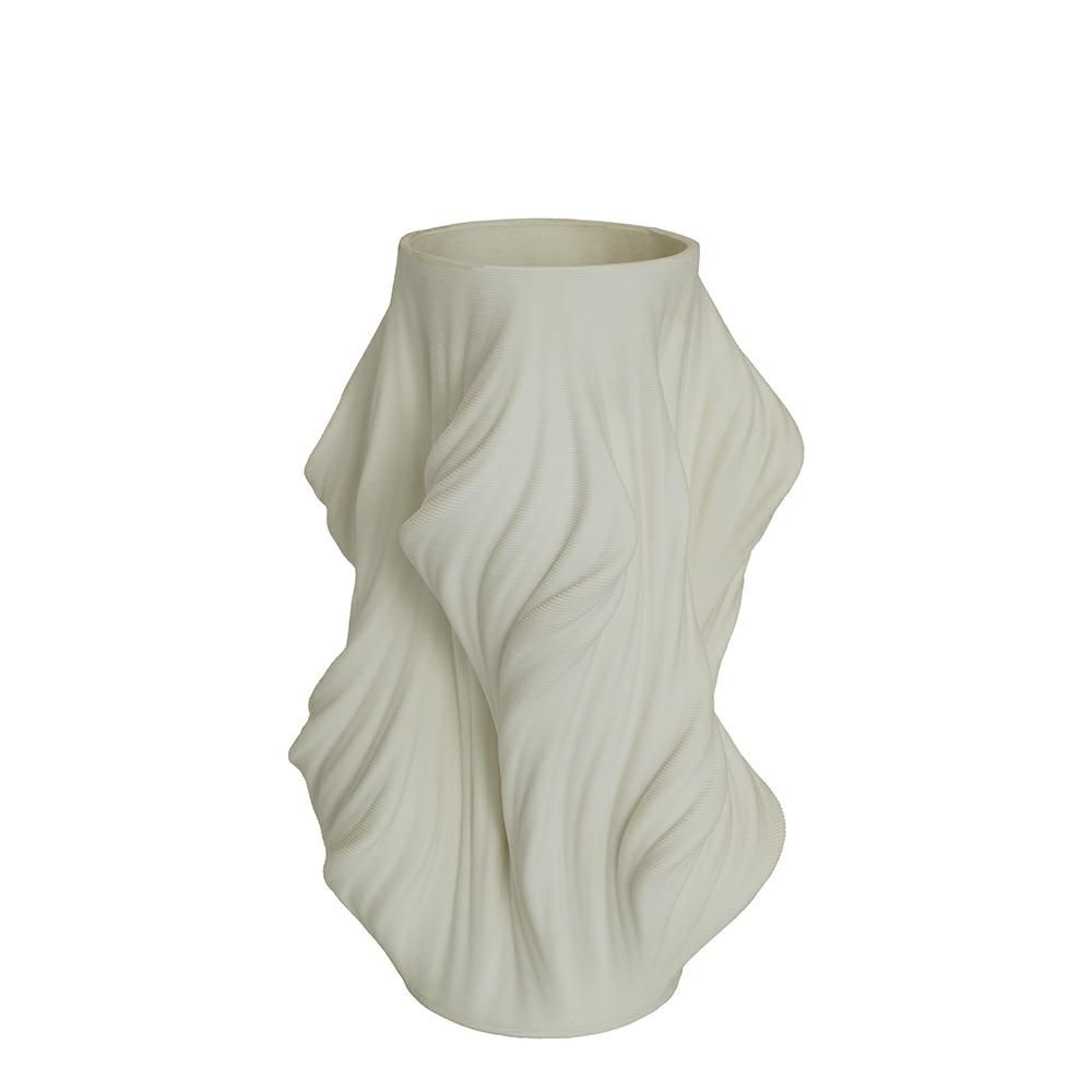 VASO CERAMICA 3D D.18 CM H.28 CM (S) -FIDIA- BIANCO