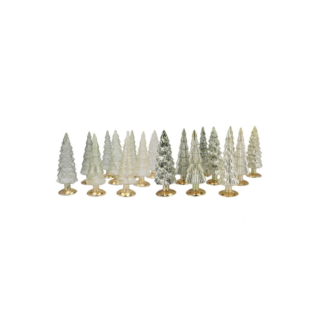 ALBERO VETRO D.10 CM H.30 CM -TWINKLE- ARGENTO