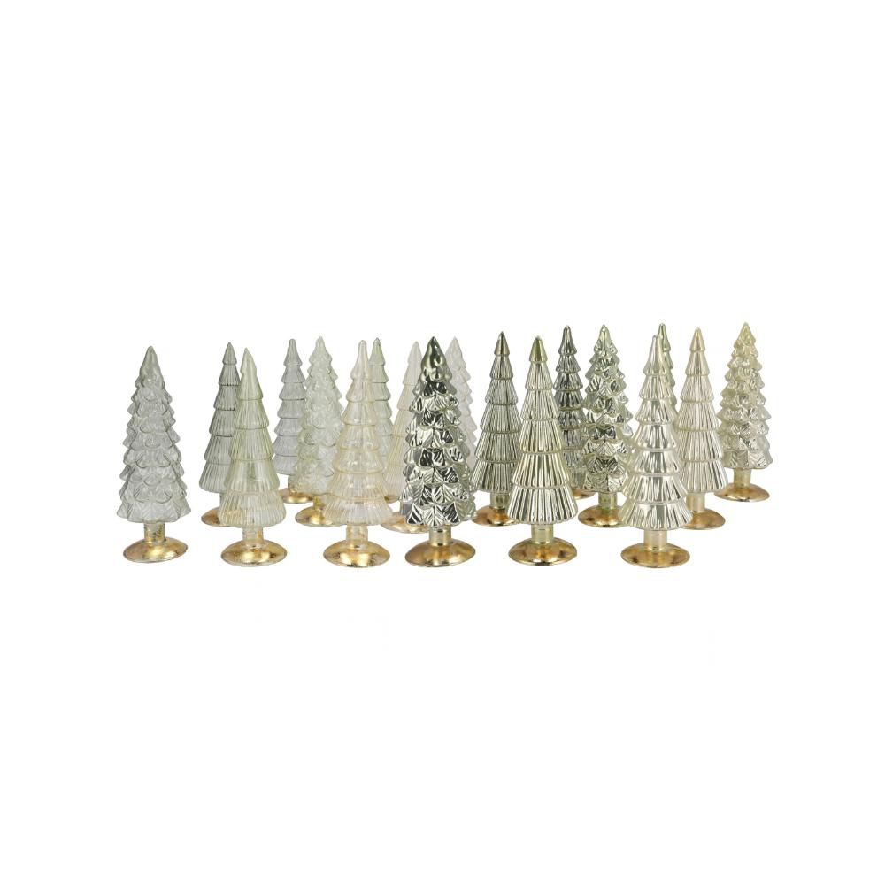 ALBERO VETRO D.10 CM H.35 CM -TWINKLE- ARGENTO