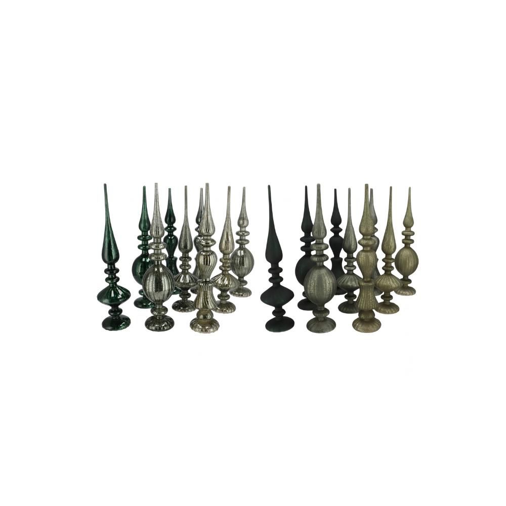PUNTALE VETRO C/LED D.8CM H.34 CM -TWINKLE- BATTERIA VERDE PUNTALE VETRO C/LED D.8CM H.34 CM -TWINKLE- BATTERIA VERDE
