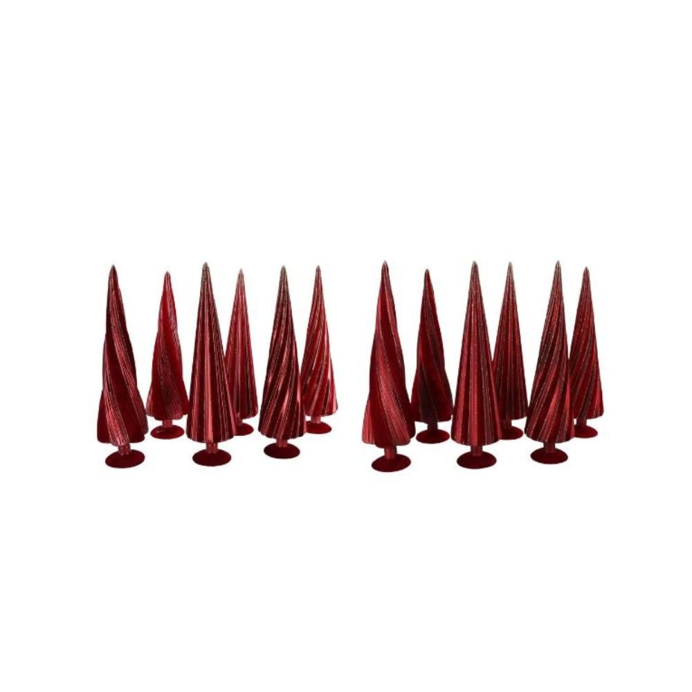 ALBERO VETRO D.9 CM H.30 CM -TWINKLE- ROSSO